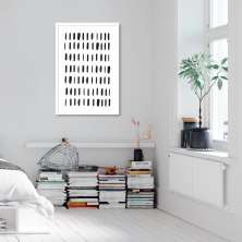 Quadro Borrões Abstratos 60x43 Caixa Branco