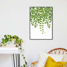 Quadro Botânica Adiantum Capillus Veneris 86x60 Filete Preto