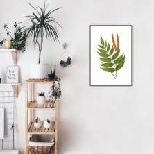 Quadro Botânica Anemidictyon Phyllitidis 100x70 Filete Marrom