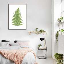 Quadro Botânica Aspidium Angulare 86x60 Filete Marrom
