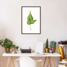 Quadro Botânica Folha Adiantum Wilsoni 100x70 Caixa Marrom