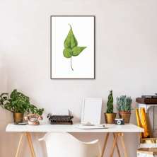 Quadro Botânica Folha Adiantum Wilsoni 100x70 Filete Marrom