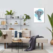 Quadro Bubble Elefante 60x43 Sem Moldura