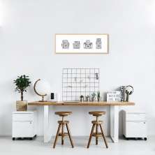 Quadro Câmeras Vintage Drawn Art 86x30 Caixa Marfim