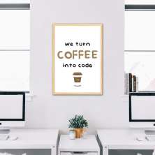 Quadro Café de Programador 86x60 Caixa Marfim