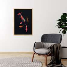 Quadro Carpas Coloridas 60x43 Caixa Marfim