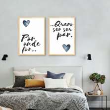 Quadro Casal Ser seu Par 88x60 2-60x43 Caixa Marfim