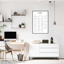 Quadro Circuitos Grand0x70 100x70 Filete Preto