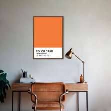 Quadro Color Card Celosia Orange 86x60 Caixa Marrom