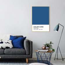 Quadro Color Card Classic Blue 86x60 Filete Marfim