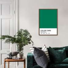 Quadro Color Card Natural Green 100x70 Caixa Marrom