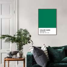 Quadro Color Card Natural Green 100x70 Filete Marrom