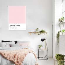 Quadro Color Card Rose Quartz 43x30 Filete Branco