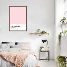 Quadro Color Card Rose Quartz 60x43 Caixa Marrom