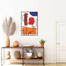 Quadro Contemporaneo Bohemian Lines 100x70 Filete Preto