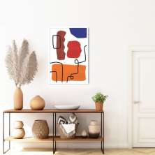 Quadro Contemporaneo Bohemian Lines 60x43 Caixa Branco