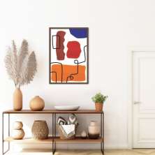 Quadro Contemporaneo Bohemian Lines 86x60 Caixa Marrom