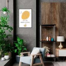 Quadro Cozinha Fórmula da Cerveja 100x70 Filete Preto