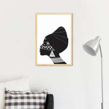 Quadro Cultura Africana Mulher Negra 100x70 Caixa Marfim