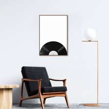 Quadro Disco de Vinil 100x70 Filete Marrom