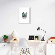 Quadro Divertido .JPG 86x60 Filete Branco