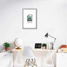 Quadro Divertido .JPG 86x60 Filete Preto