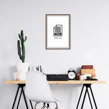 Quadro Divertido .PNG 100x70 Caixa Marrom