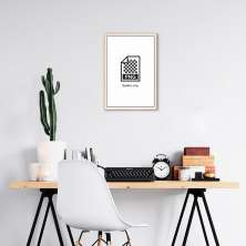Quadro Divertido .PNG 86x60 Filete Marfim