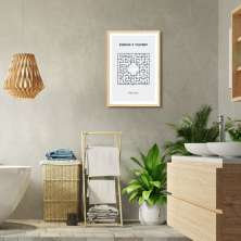 Quadro Divertido Lavabo Labirinto 100x70 Caixa Marfim