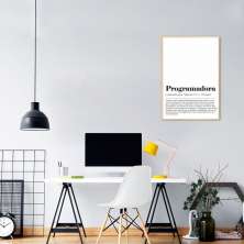 Quadro Divertido Programadora 60x43 Filete Marrom