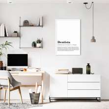 Quadro Divertido Significado Dentista 100x70 Caixa Branco