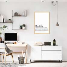 Quadro Divertido Significado Dentista 43x30 Caixa Marfim