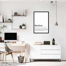 Quadro Divertido Significado Dentista 86x60 Caixa Preto