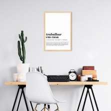 Quadro Divertido Significado Home Office 100x70 Caixa Marfim
