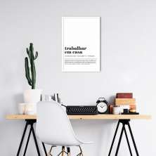 Quadro Divertido Significado Home Office 43x30 Caixa Branco