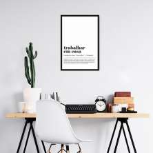 Quadro Divertido Significado Home Office 43x30 Caixa Preto