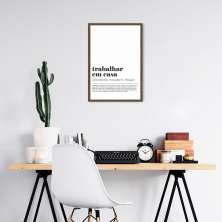 Quadro Divertido Significado Home Office 60x43 Caixa Marrom