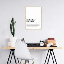 Quadro Divertido Significado Home Office 60x43 Filete Marfim