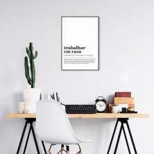Quadro Divertido Significado Home Office 86x60 Filete Marrom