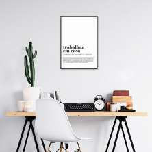 Quadro Divertido Significado Home Office 86x60 Filete Preto