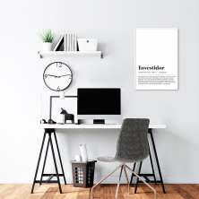 Quadro Divertido Significado Investidor 100x70 Filete Branco