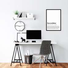 Quadro Divertido Significado Investidor 60x43 Caixa Preto