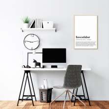 Quadro Divertido Significado Investidor 86x60 Filete Marfim