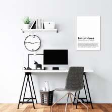 Quadro Divertido Significado Investidora 100x70 Filete Branco