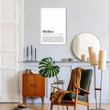 Quadro Divertido Significado Médica 86x60 Caixa Branco