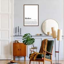 Quadro Divertido Significado Médico 43x30 Caixa Marrom