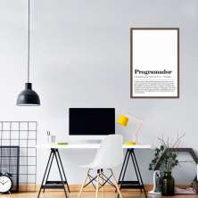 Quadro Divertido Significado Programador 43x30 Caixa Marrom