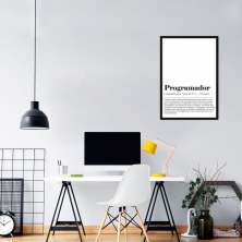 Quadro Divertido Significado Programador 86x60 Caixa Preto