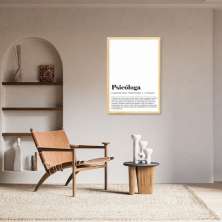 Quadro Divertido Significado Psicóloga 43x30 Caixa Marfim