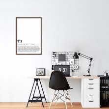 Quadro Divertido Significado T.I 100x70 Caixa Marrom